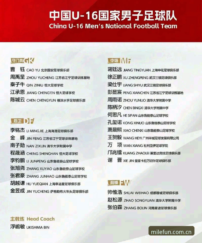 U17世界杯抽签结果深度解读：中国足球青训的机遇与挑战